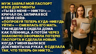 видео: Мой муж забрал мои документы - Ты без меня никто! Говорил он. Но я его обхитрила картинка: Мой муж забрал мои документы - Ты без меня никто! Говорил он. Но я его обхитрила