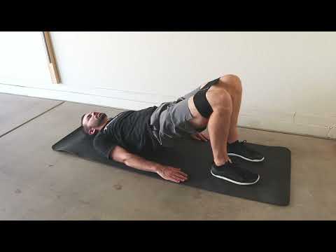 Bridge, Seated Hip Abduction, and Mini-Squat