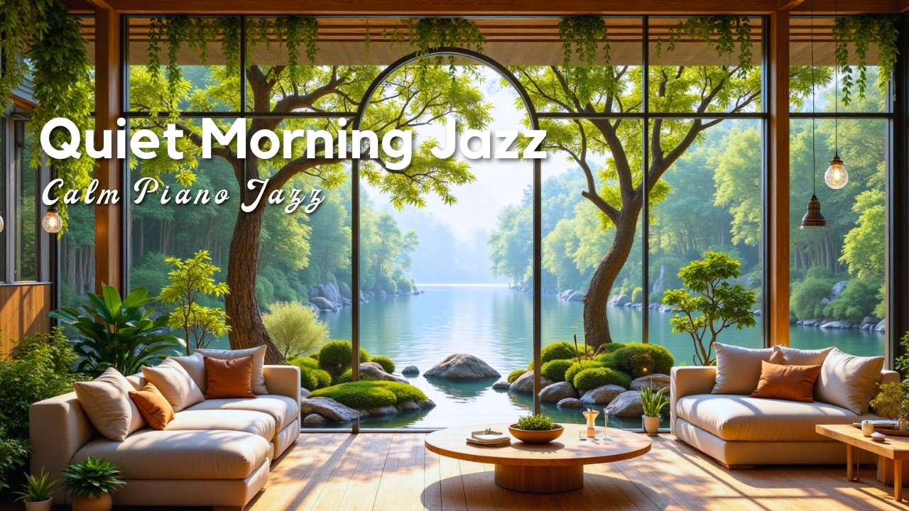 Quiet Morning Jazz - Calm Piano Jazz in a Peaceful Room for Stress Relief & Work