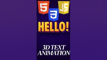 😎 Creat cool 3d text animation using html css 🤘🏻