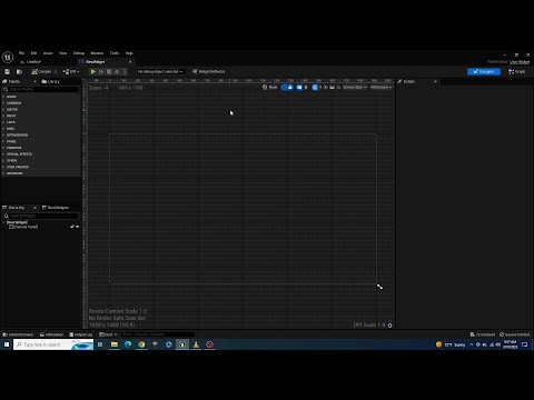 Unreal Engine: Creating Widgets for UI: Designer Mode Window
