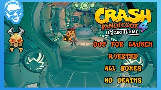 Out For Launch (N.Verted) - Full Walkthrough - No Deaths - All Gems - Crash Bandicoot 4 [4k]