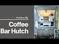 Transforming a Vintage Hutch into a Custom Coffee Bar Hutch | Furniture Flip | Blending DIY Paint