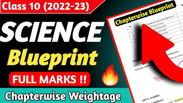 Science Blueprint 2023 Class 10 | Class 10 Science Blueprint for Boards
