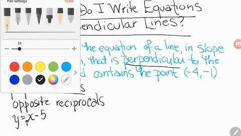 Help! How Do I Write Equations of Perpendicular Lines?