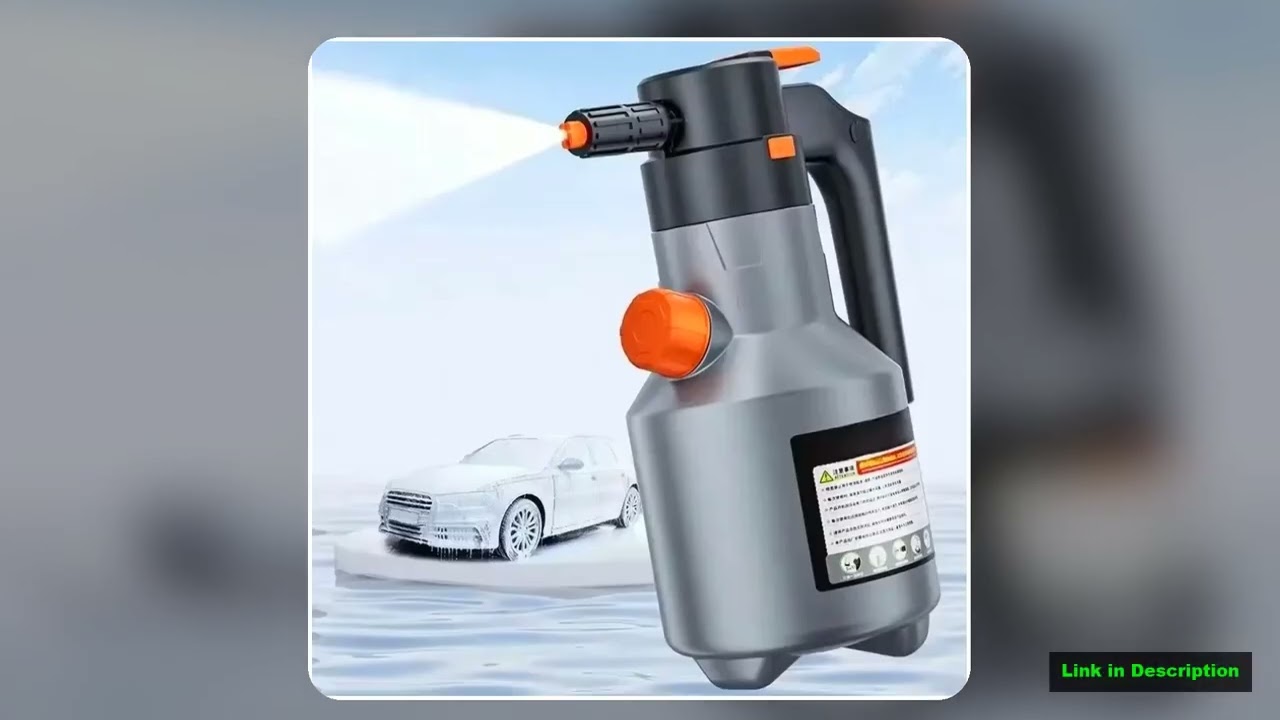 Electric Car Foam Sprayer Pressurized Soap Sprayer High Pressure Fine Foam Automatic Foam Washer