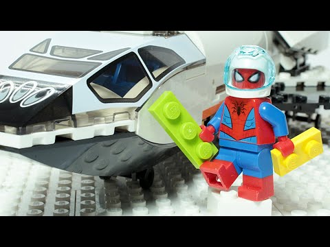 Lego Spiderman Brick Building Spacecraft Animation