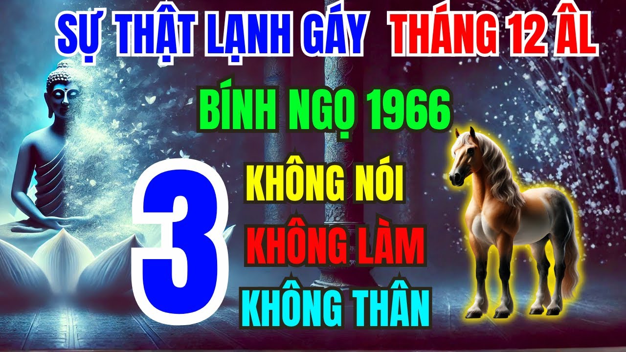 Tiết Lộ Sự Thật: Bính Ngọ 1966 Tháng 12 ÂL- 3 ĐIỀU KHÔNG NÓI, 3 VIỆC KHÔNG LÀM, 3 KẺ KHÔNG THÂN