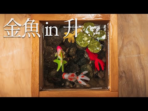 Goldfish swimming in the Masu Sake cup | resin art DIY - YouTube