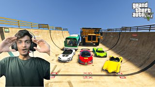 GTA 5 MEGA RAMP - Super Car And Heavy (GTA 5 Mega Ramp Challange)