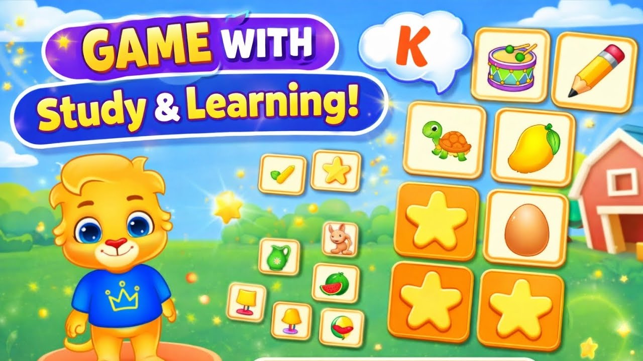 || Game with study & learning || 📚📝📖📚 #study #learning #children #games ...