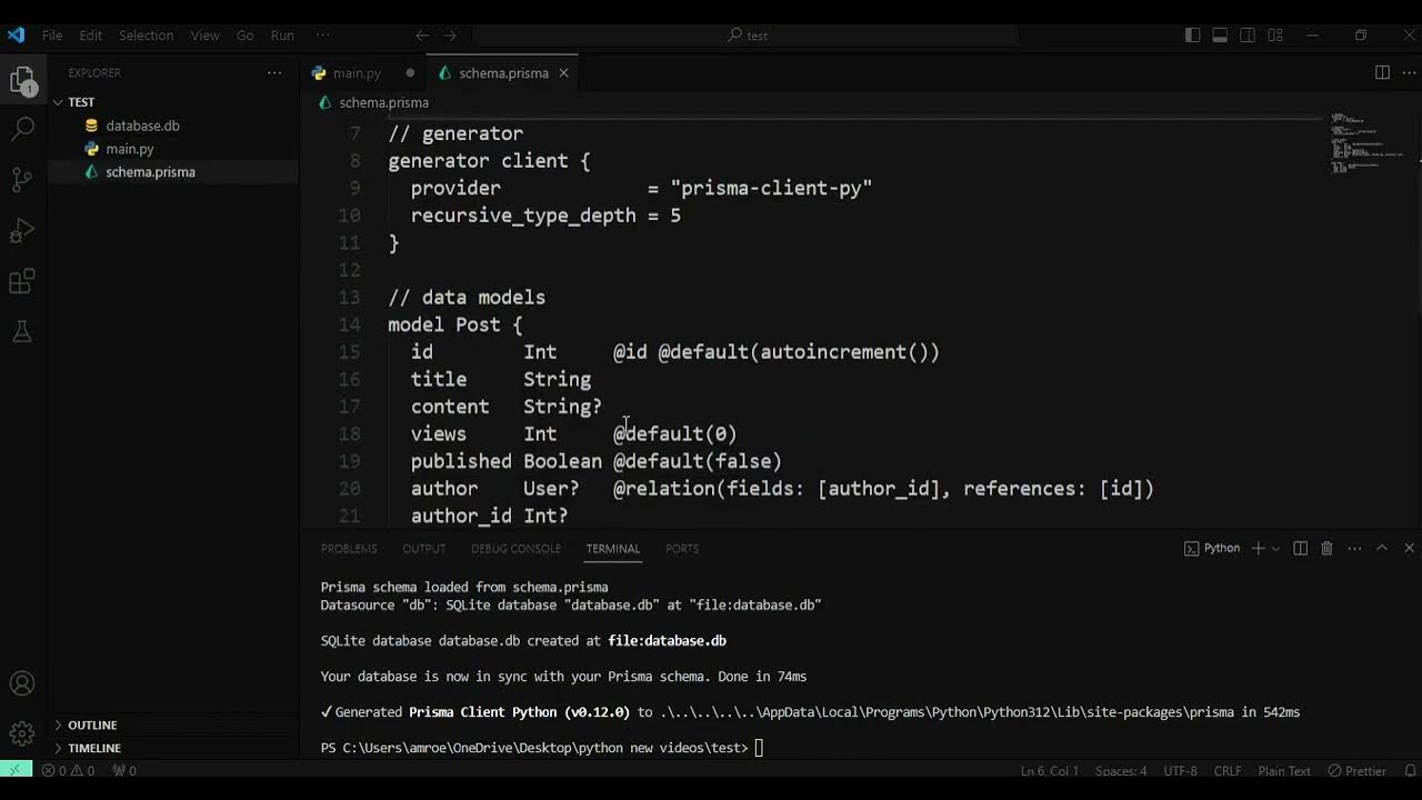 Prisma Client Python - YouTube