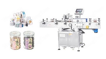 Empty Round PET Jar Sticker Label Applicator | Automatic Labeling Machine