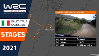 The 20 stages - WRC Rally Italia Sardegna 2021