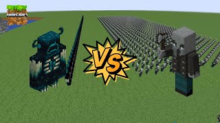 1000 VINDICATORS VS 50 WARDENS - MINECRAFT