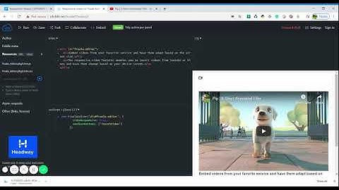 Responsive Videos in Froala Editor V3 JSFiddle