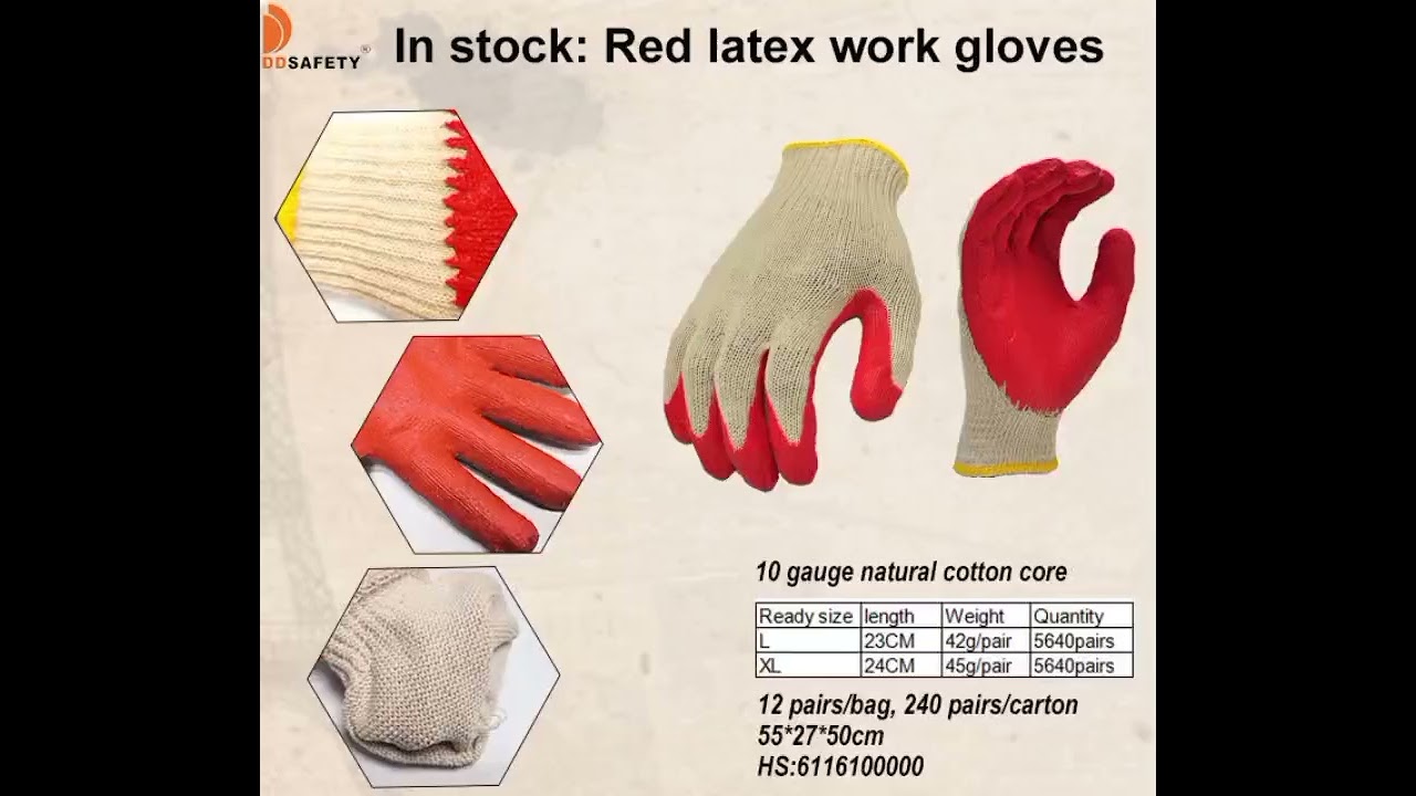 DKL313 Red Latex Gloves - Hot Sale Alert! In-stock-gloves