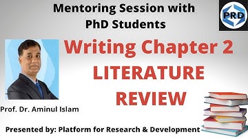 WRITING CHAPTER 2: LITERATURE REVIEW