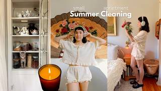 cleaning my tiny apartment for summer 🌷 | refreshing my space, body doubling, cozy vibes screenshot 4