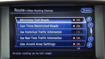 2014 Infiniti QX60 - Route Button (if so equipped)