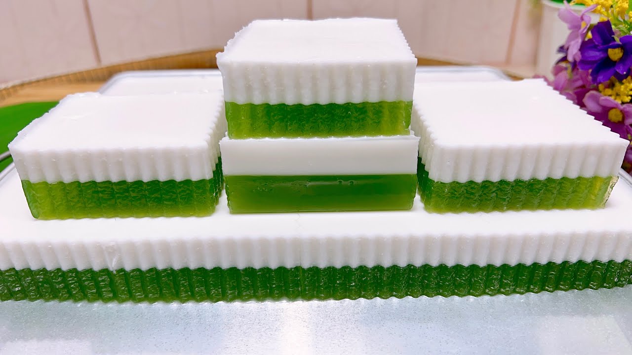 วุ้นกะทิใบเตยสูตรเต็มถาด10*10ตัดขายกำไรดี ไม่แยกชั้น!ไม่ตกตะกอน!ไม่คายน้ำ!สีสวย หอมหวานมันอร่อยมาก