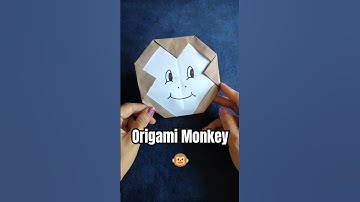 Easy Origami Monkey Face Step By Step #origami #monkey #art #diy #craft