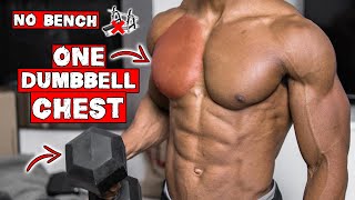 SINGLE DUMBBELL CHEST WORKOUT AT HOME | WORKOUT WITH ONLY ONE DUMBBELL! | NO BENCH NEEDED!