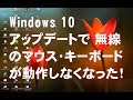 Windows 10 アップデート で 無線マウス・無線キーボード動作不能になったので対処と対策