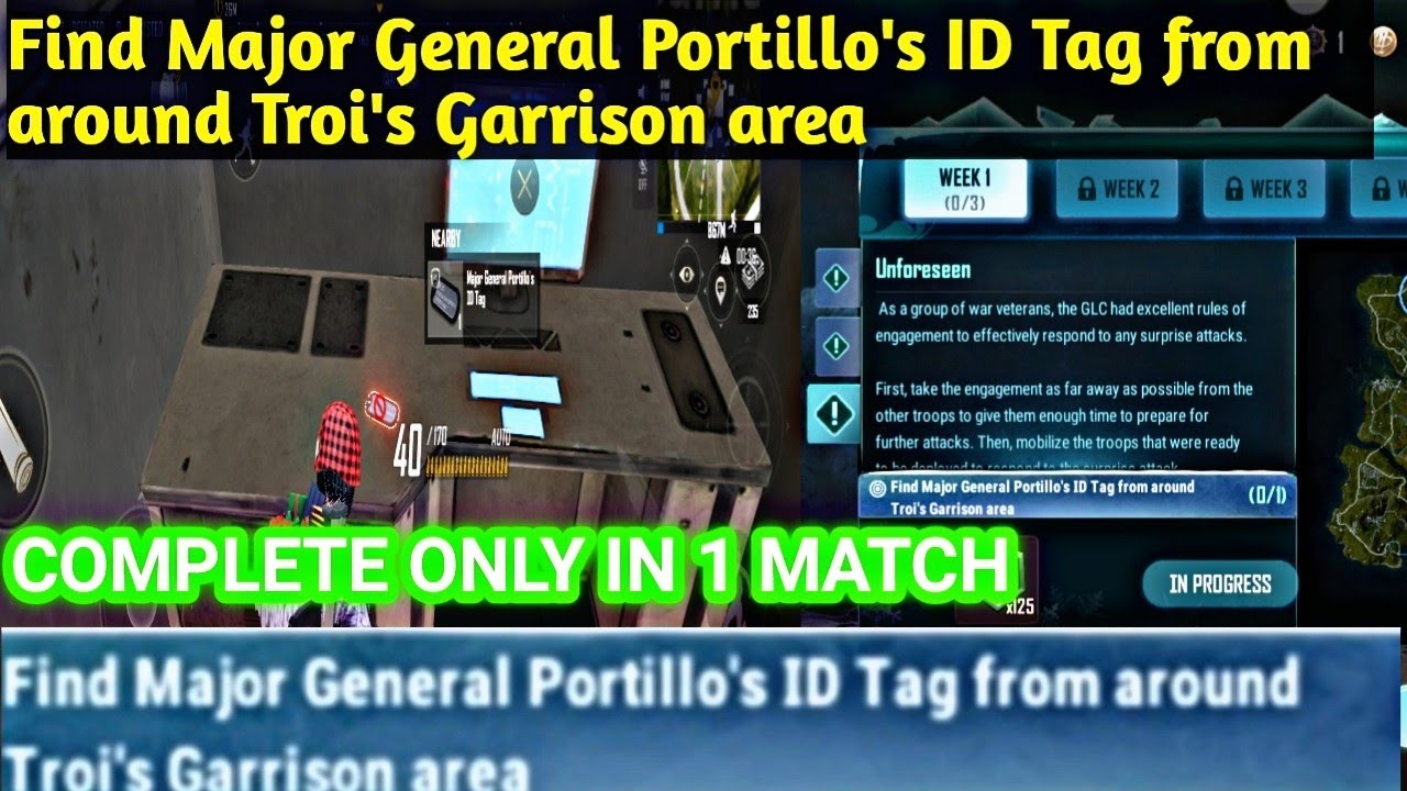 How To Find Major General Portillo's ID Tag from around Troi's Garrison area
