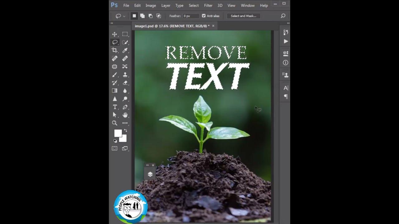 How to remove TEXT in Photoshop? - YouTube