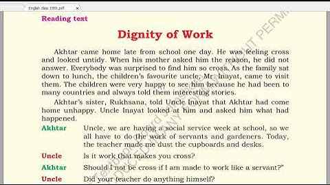 Dignity of Work Class10th New English book Sindh text Unit 2 1
