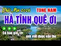 Karaoke Hà Tĩnh Quê Ơi Nhạc Sống Tone Nam | Beat Thanh Hà