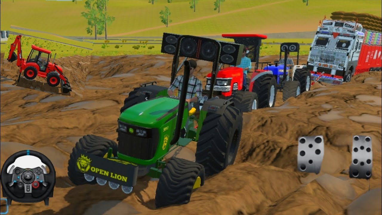 Drive Tractors And JCB || Rescue Indian 🚛🚜in game 
