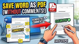 How to save word as pdf without comments || BACK-SPACE