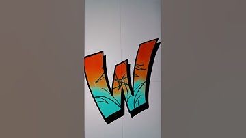 Graffiti alphabet A to Z a procreate tutorial - Graffiti W 😊 #graffitiletters #typography #berthox
