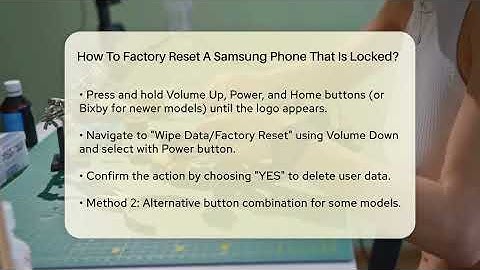 How To Factory Reset A Samsung Phone That Is Locked? - Talking Tech Trends