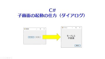 [C# Tips]子画面の起動方法(ダイアログ)