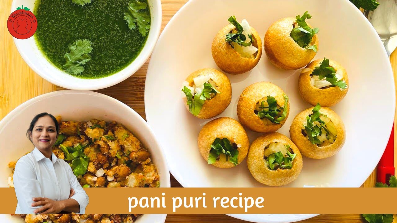 how to make pani puri water at home with pani puri pani puri recipe golgappa recipe 