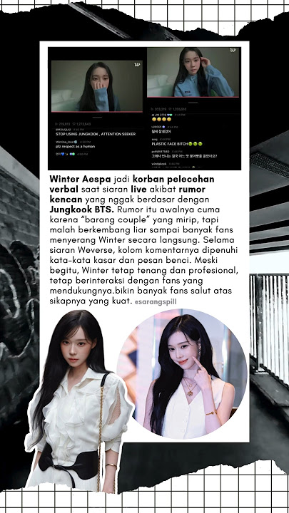 #winter #aespa Diserang Saat Live Gara-gara Rumor Kencan!? Reaksinya bikin salut #idol#kpop#shorts