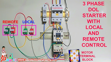 3 phase DOL starter with local and remote control in Tamil and English