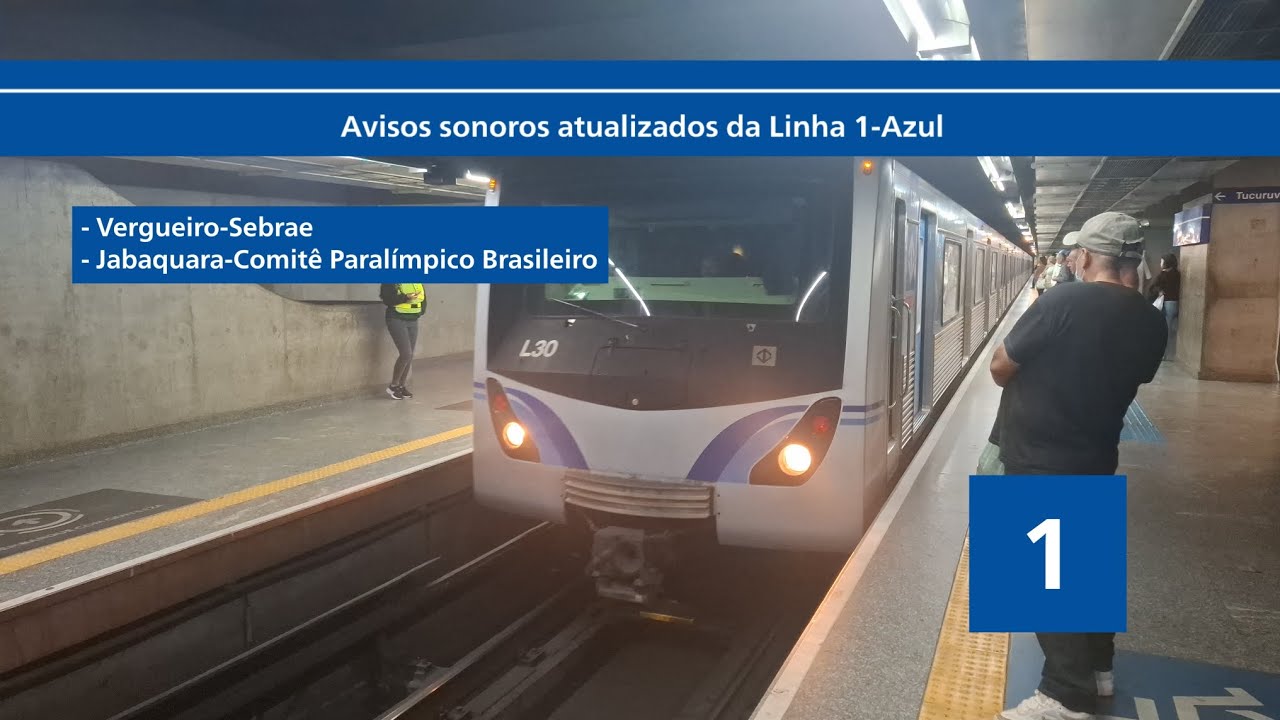 Avisos sonoros atualizados da Linha 1-Azul | Canal Metroferroviário