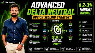 Advanced Delta Neutral Strategy | Back testing & Adjustments | Earn regular income in Stock market