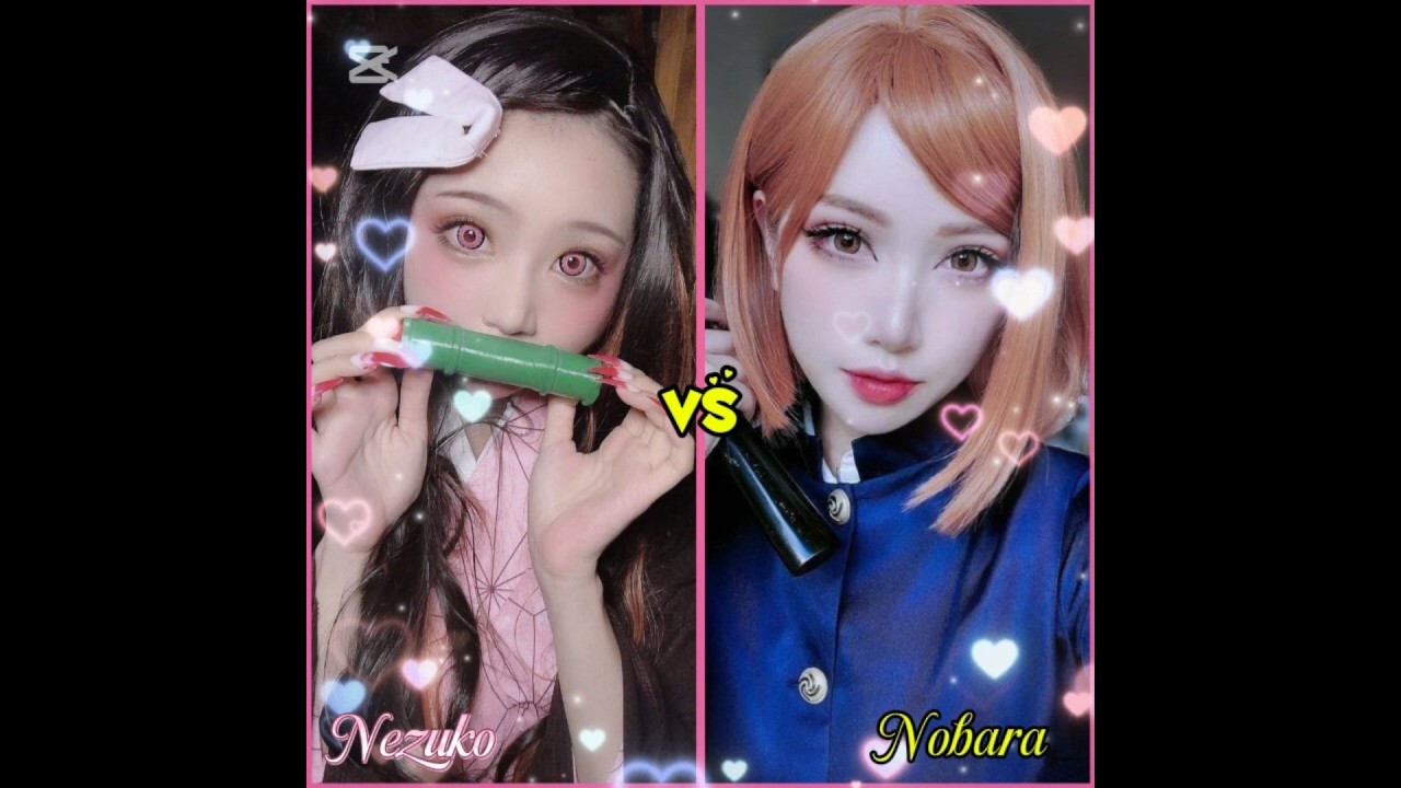 🌸 Nezuko Vs Nobara ⚒️ #demonslayer #jujutsukaisen
