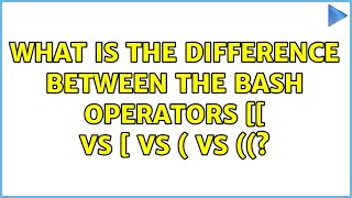 Celebrity Unix & Linux: What is the difference between the Bash operators [[ vs [ vs ( vs ((? (6 Solutions!!) Net Worth