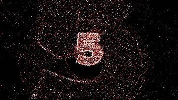 4K Particle Dissolve 3D Countdown Numbers Ultra HD