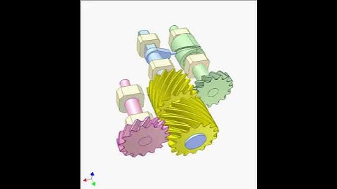 Barrel cam and helical gears 2