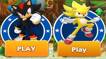 Sonic Dash - Movie Super Sonic vs Shadow - All Characters Unlocked Walkthrough Android Gameplay