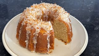 Almond Coconut Cake (6 cup bundt pan or 2lb loaf pan)