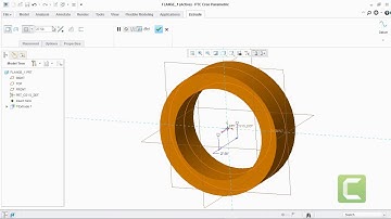 PTC-Creo Tutorial: Engine Blower Part Model - Flange Part