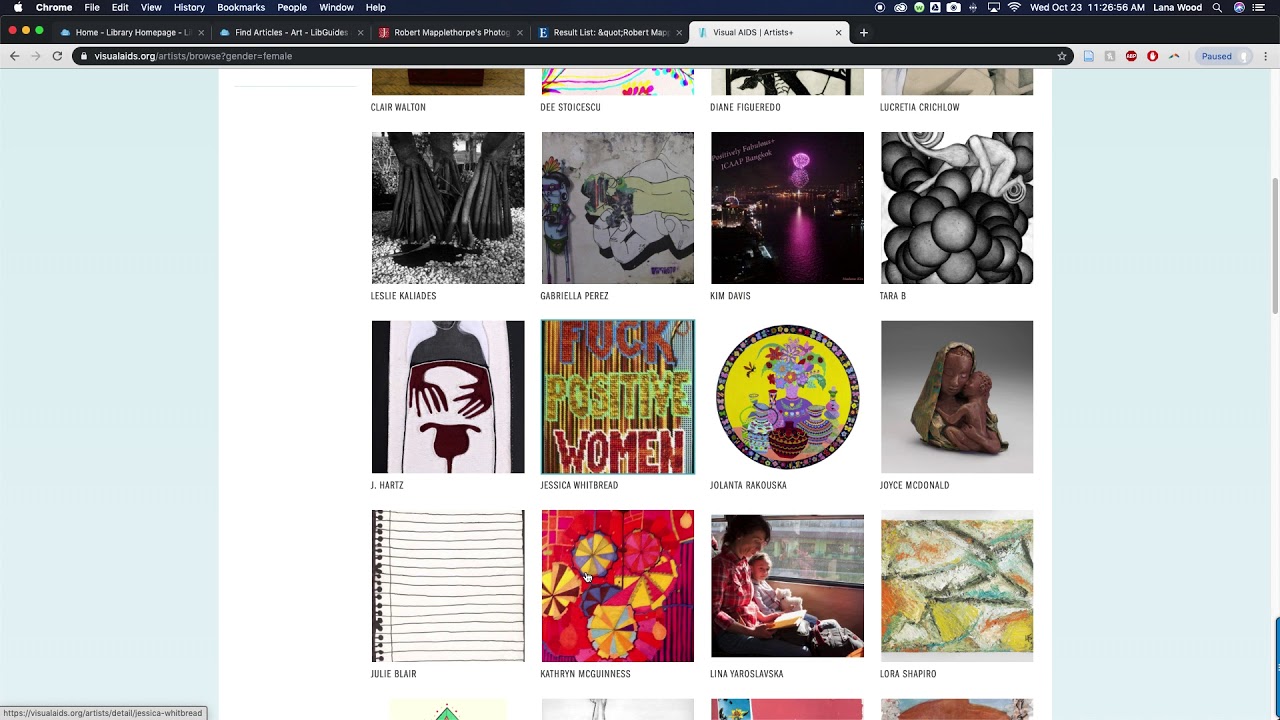 Finding Resources on HIV/AIDS Artists for HSC 130